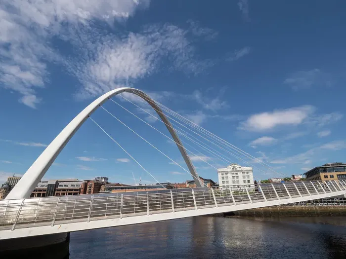 Framed Print : Millennium Bridge over the River Tyne, Gateshead, Newcastle upon Tyne, Tyne and Wear, England, United Kingdom, Europe