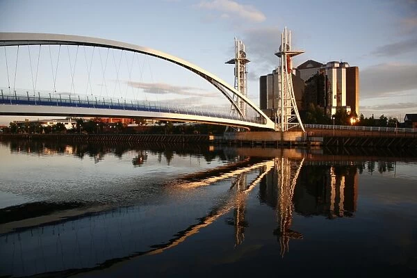 The Millennium Bridge at Salford Quays, Manchester, England, United Kingdom, Europe