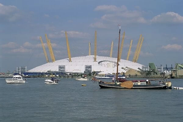 Millennium Dome and the River Thames, Greenwich, London, England, United Kingdom, Europe