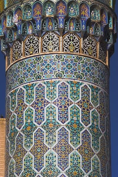 Detail of the minaret of the Friday Mosque (Masjet-e Jam), Herat, Afghanistan, Asia