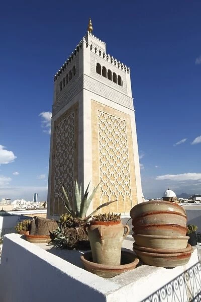 Minaret of the Great Mosque (Jamaa el Zitouna), Medina, UNESCO World Heritage Site