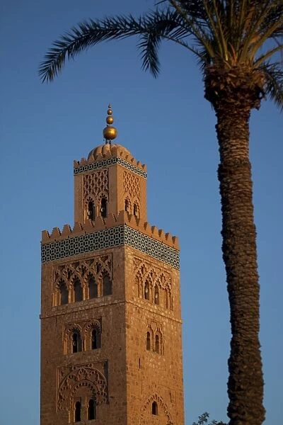 Minaret of the Koutoubia Mosque, Marrakesh, Morocco, North Africa, Africa