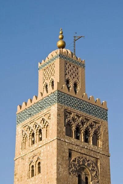 Minaret of the Koutoubia Mosque, UNESCO World Heritage Site, Marrakesh (Marrakech)