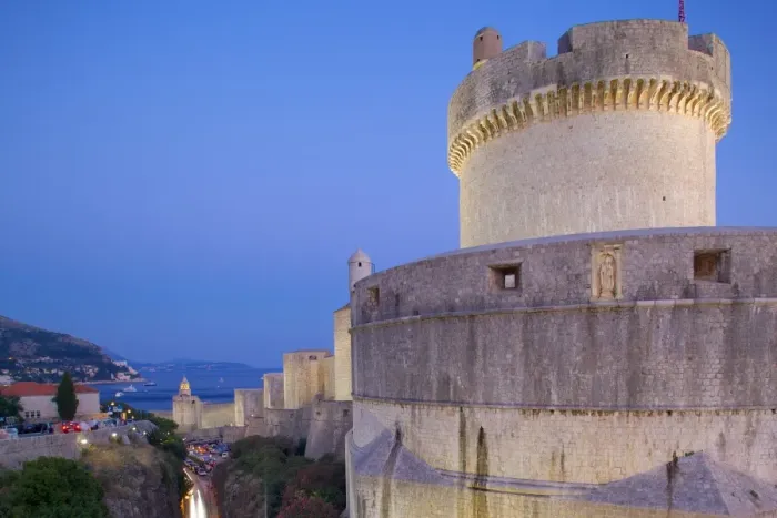 Framed Print : Minceta Fort and Old Town Walls at dusk, UNESCO World Heritage Site, Dubrovnik, Dalmatia, Croatia, Europe Framed Print : Minceta Fort and Old Town Walls at dusk, UNESCO World Heritage Site, Dubrovnik, Dalmatia, Croatia, Europe