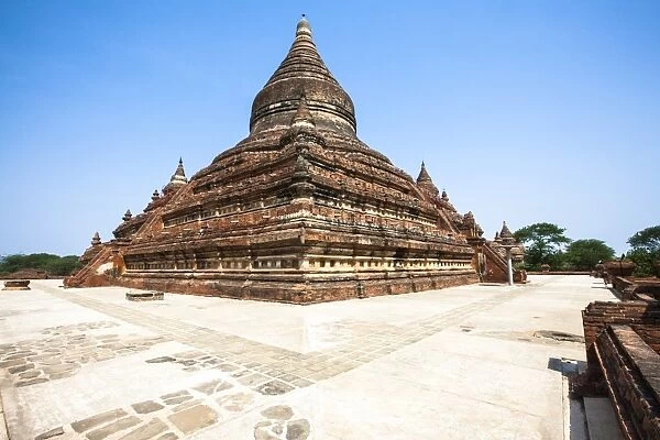 Mingalazedi Pagoda, a Buddhist stupa located in Bagan (Pagan), Myanmar (Burma), Asia