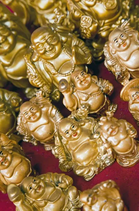 Framed Print : Mini Buddha figures for sale in a shop in Mumbai, India, Asia Framed Print : Mini Buddha figures for sale in a shop in Mumbai, India, Asia