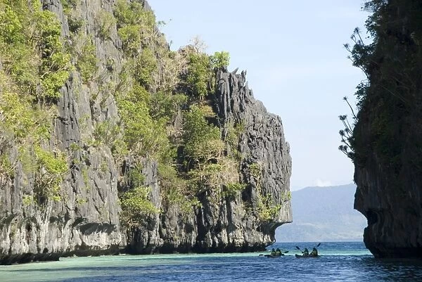 Miniloc Island Big Lagoon, Bacuit Bay, Palawan, Philippines, Southeast Asia, Asia