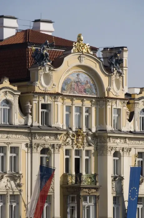 Framed Print : Ministerstvo pro mistni Rozvoj facade, Art Nouveau architecture, Old Town Square Framed Print : Ministerstvo pro mistni Rozvoj facade, Art Nouveau architecture, Old Town Square