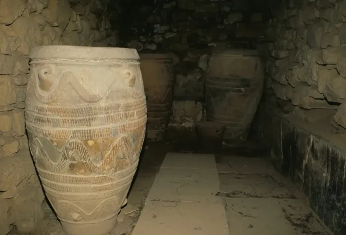 Framed Print : Minoan jars at the Minoan archaeological site Framed Print : Minoan jars at the Minoan archaeological site