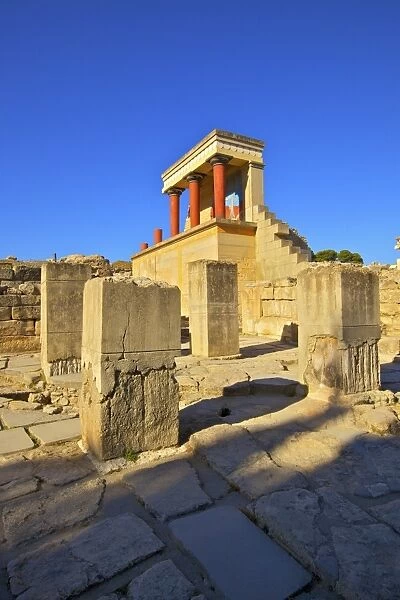 The Minoan Palace of Knossos, Knossos, Heraklion, Crete, Greek Islands, Greece, Europe