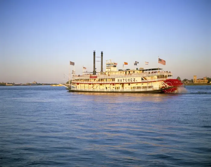 Framed Print : Mississippi River paddle steamer