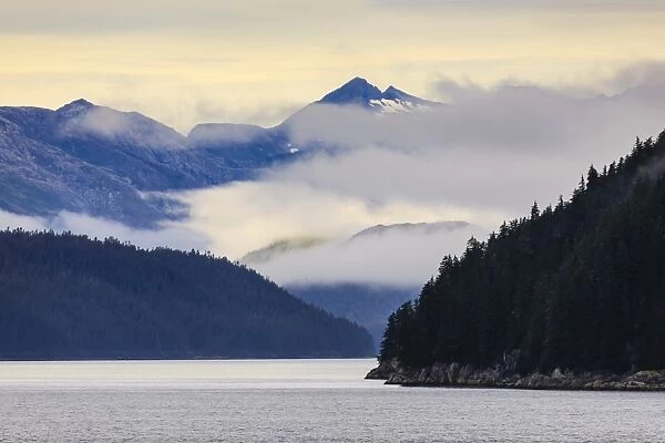 Mist over the Fairweather Range, Icy Strait, between Chichagof Island and Glacier Bay National Park