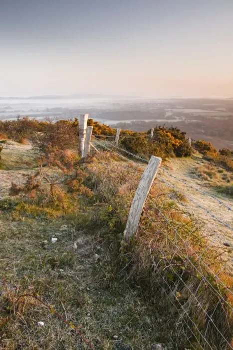 Framed Print : A misty dawn on the countryside surrounding Corfe Castle village, Dorset, England, United Kingdom, Europe Framed Print : A misty dawn on the countryside surrounding Corfe Castle village, Dorset, England, United Kingdom, Europe