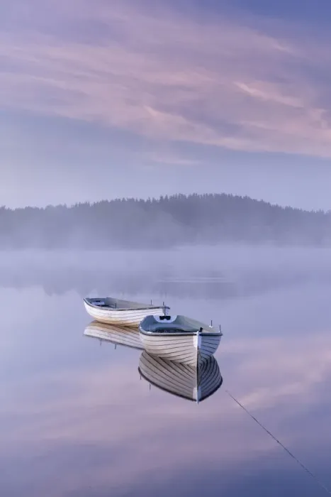Framed Print : Misty daybreak over Loch Rusky in May, Aberfoyle, The Trossachs, Scotland, United Kingdom Framed Print : Misty daybreak over Loch Rusky in May, Aberfoyle, The Trossachs, Scotland, United Kingdom