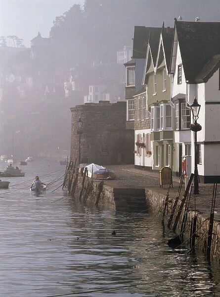 Misty morning at Dartmouth harbour, Devon, England, United Kingdom, Europe