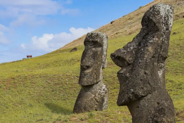 Framed Print : Moai heads of Easter Island, Rapa Nui National Park, UNESCO World Heritage Site Framed Print : Moai heads of Easter Island, Rapa Nui National Park, UNESCO World Heritage Site