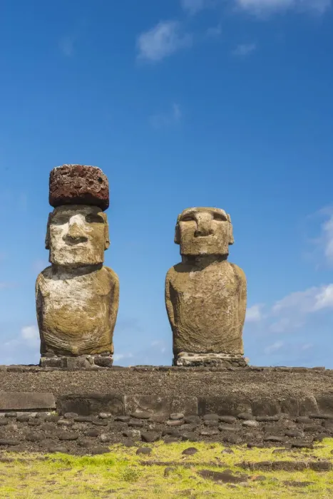 Framed Print : Moai heads of Easter Island, Rapa Nui National Park, UNESCO World Heritage Site Framed Print : Moai heads of Easter Island, Rapa Nui National Park, UNESCO World Heritage Site