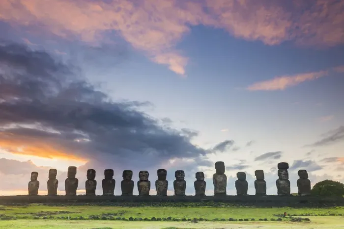 Framed Print : Moai heads of Easter Island, Rapa Nui National Park, UNESCO World Heritage Site Framed Print : Moai heads of Easter Island, Rapa Nui National Park, UNESCO World Heritage Site