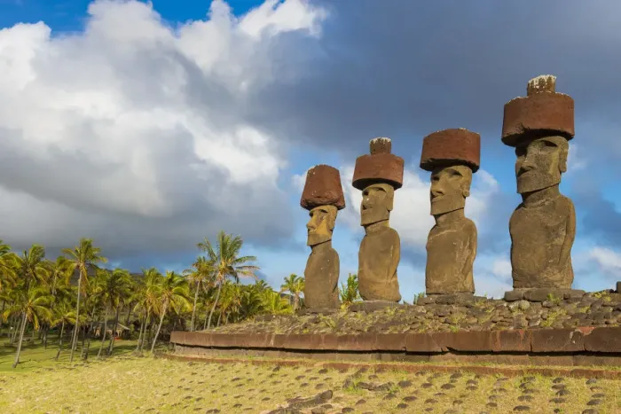 Framed Print : Moai heads of Easter Island, Rapa Nui National Park, UNESCO World Heritage Site Framed Print : Moai heads of Easter Island, Rapa Nui National Park, UNESCO World Heritage Site
