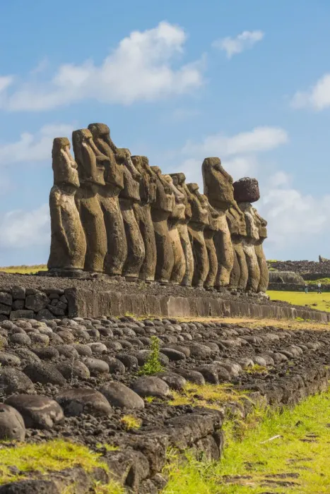 Framed Print : Moai heads of Easter Island, Rapa Nui National Park, UNESCO World Heritage Site Framed Print : Moai heads of Easter Island, Rapa Nui National Park, UNESCO World Heritage Site