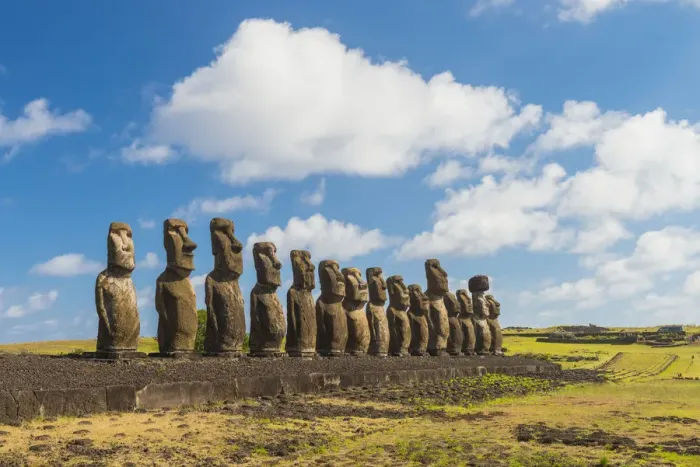 Framed Print : Moai heads of Easter Island, Rapa Nui National Park, UNESCO World Heritage Site Framed Print : Moai heads of Easter Island, Rapa Nui National Park, UNESCO World Heritage Site