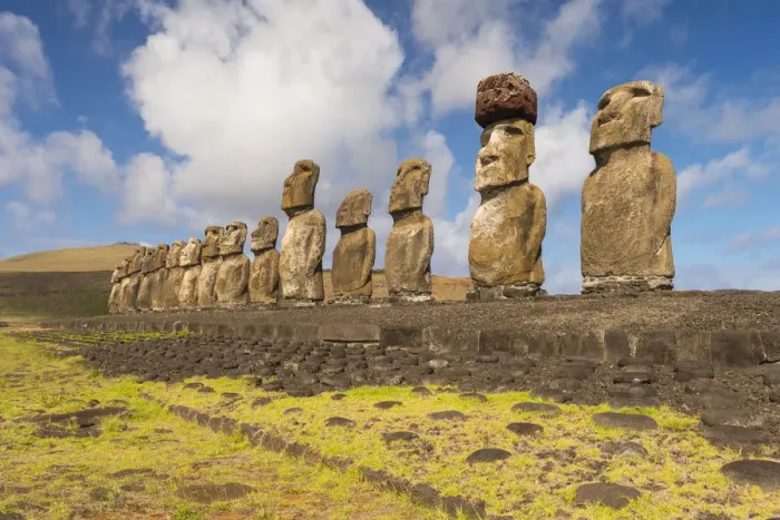 Framed Print : Moai heads of Easter Island, Rapa Nui National Park, UNESCO World Heritage Site Framed Print : Moai heads of Easter Island, Rapa Nui National Park, UNESCO World Heritage Site