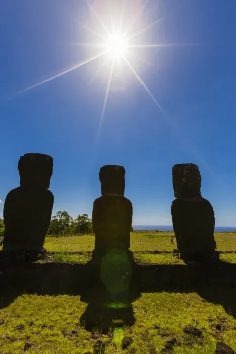 Framed Print : Detail of moai looking into the sun at Ahu Akivi, the first restored altar on Easter Island (Isla de Pascua) (Rapa Nui), UNESCO World Heritage Site, Chile, South America Framed Print : Detail of moai looking into the sun at Ahu Akivi, the first restored altar on Easter Island (Isla de Pascua) (Rapa Nui), UNESCO World Heritage Site, Chile, South America