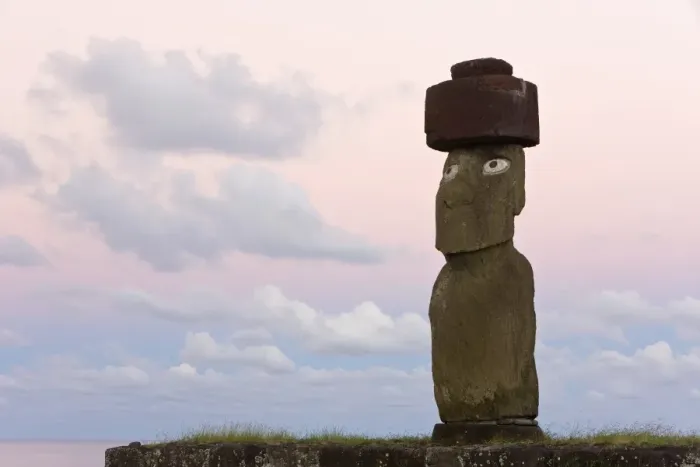Framed Print : Moai statue Ahu Ko Te Riku, the only topknotted and eyeballed Moai on the Island Framed Print : Moai statue Ahu Ko Te Riku, the only topknotted and eyeballed Moai on the Island