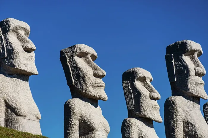 Framed Print : Moai statues against a blue sky, Makomanai Takino Cemetery, Hill of the Buddha, Sapporo, Hokkaido, Japan, Asia Framed Print : Moai statues against a blue sky, Makomanai Takino Cemetery, Hill of the Buddha, Sapporo, Hokkaido, Japan, Asia