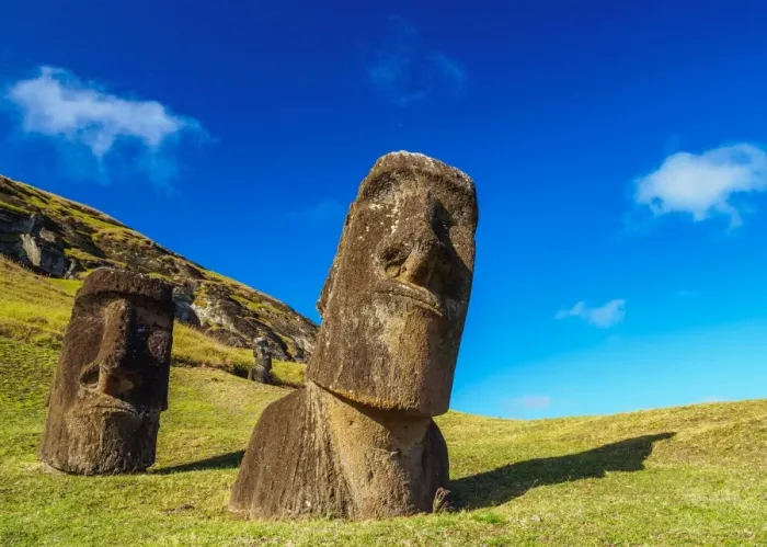 Framed Print : Moais at the quarry on the slope of the Rano Raraku Volcano, Rapa Nui National Park Framed Print : Moais at the quarry on the slope of the Rano Raraku Volcano, Rapa Nui National Park