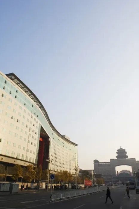 Framed Print : Modern architecture around Beijing West Train Station, Beijing, China, Asia