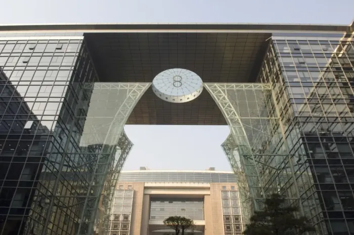 Framed Print : Modern architecture of CCB China Central Bank, Beijing, China, Asia Framed Print : Modern architecture of CCB China Central Bank, Beijing, China, Asia