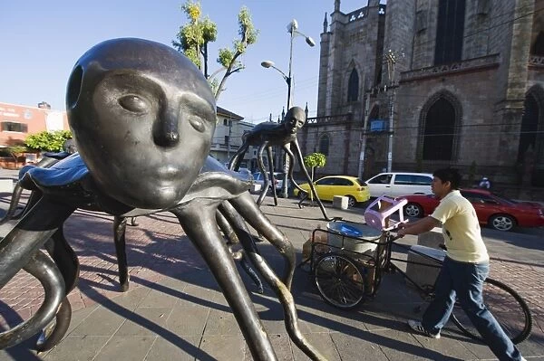 Modern art sculpture, Guadalajara, Mexico, North America