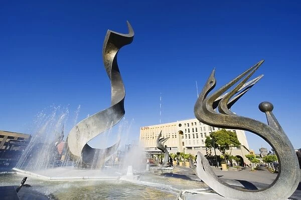 Modern art sculpture, Guadalajara, Mexico, North America