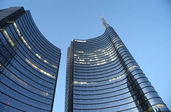 Modern building, Gae Aulenti Square, Milan, Lombardy, Italy, Europe