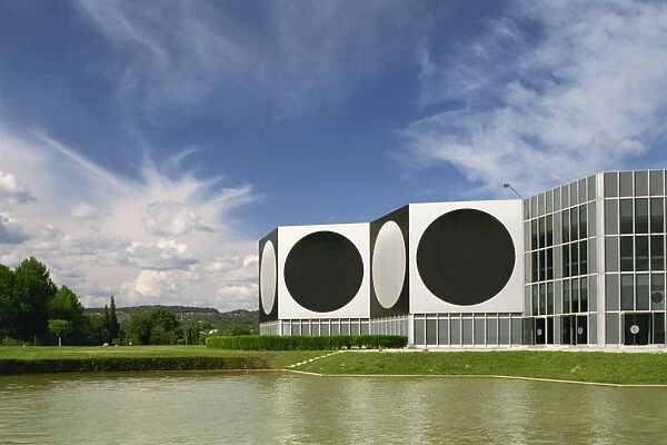 Modern buildings of the Vasarely Foundation at Aix en Provence, Provence, France, Europe