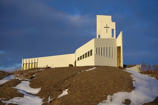 Modern church at Egilsstadir, East Fjords area, Iceland, Polar Regions