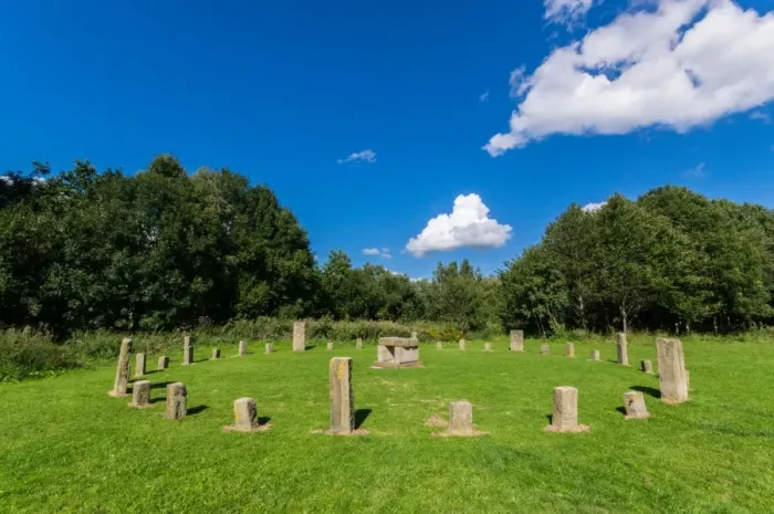 Framed Print : Modern day stone circle, Thwaite Mill, Leeds city centre, Leeds, Yorkshire, England Framed Print : Modern day stone circle, Thwaite Mill, Leeds city centre, Leeds, Yorkshire, England