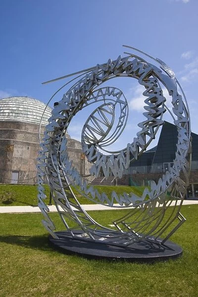 Modern sculpture outside the Adler Planetarium, Chicago, Illinois, United States of America