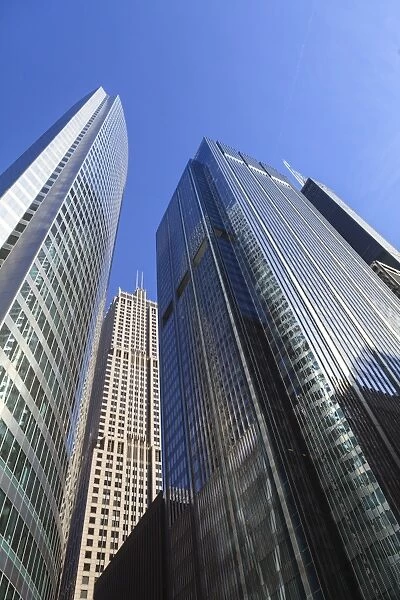 Modern skyscrapers, Chicago, Illinois, United States of America, North America
