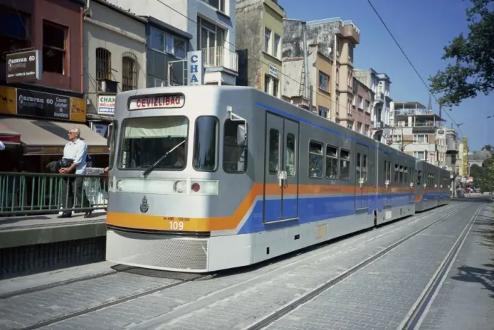 Framed Print : Modern tram in Sultanahmet area of Istanbul Framed Print : Modern tram in Sultanahmet area of Istanbul