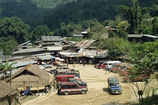 Modern village of the Meo people at Chiang Mai