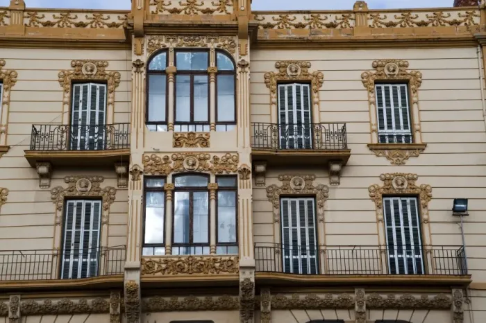 Framed Print : Modernist (Art Deco) building, Juan Carlos I Avenue, Melilla, Spain, Spanish North Africa Framed Print : Modernist (Art Deco) building, Juan Carlos I Avenue, Melilla, Spain, Spanish North Africa