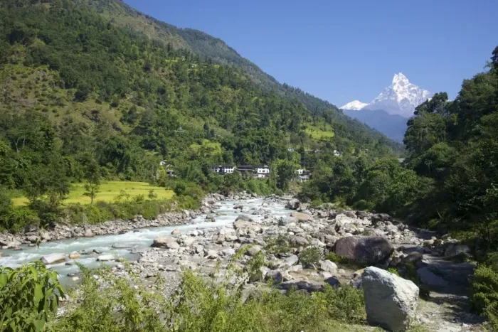 Framed Print : Modi River valley with views of Machhapuchhare (Fish Tail), trek from Ghandruk to Nayapul Framed Print : Modi River valley with views of Machhapuchhare (Fish Tail), trek from Ghandruk to Nayapul