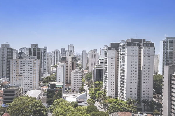 Moema, expensive, upmarket residential apartments in a suburban neighborhood, Sao Paulo, Brazil, South America