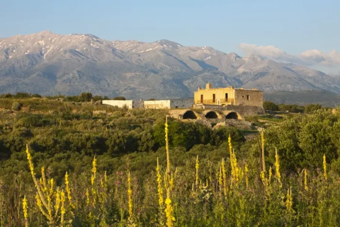 Framed Print : Monastery of Ayios Ioannis Theologos and White Mountains in spring, Aptera, Chania region, Crete, Greek Islands, Greece, Europe Framed Print : Monastery of Ayios Ioannis Theologos and White Mountains in spring, Aptera, Chania region, Crete, Greek Islands, Greece, Europe