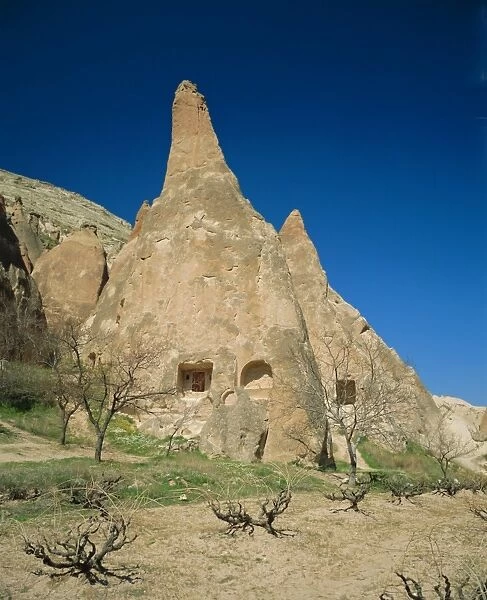Monastic troglodyte (cave) dwellings carved in the rocks