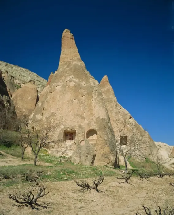 Framed Print : Monastic troglodyte (cave) dwellings carved in the rocks Framed Print : Monastic troglodyte (cave) dwellings carved in the rocks