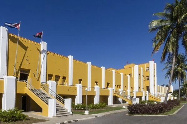 Former Moncado Barracks, scene of Castros first guerrilla action, now the 26th July school, Santiago, Cuba, West Indies, Caribbean, Central America