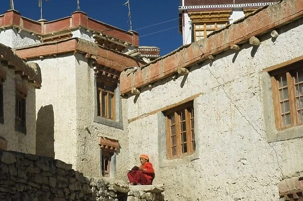 Monk at Lamayuru gompa (monastery)